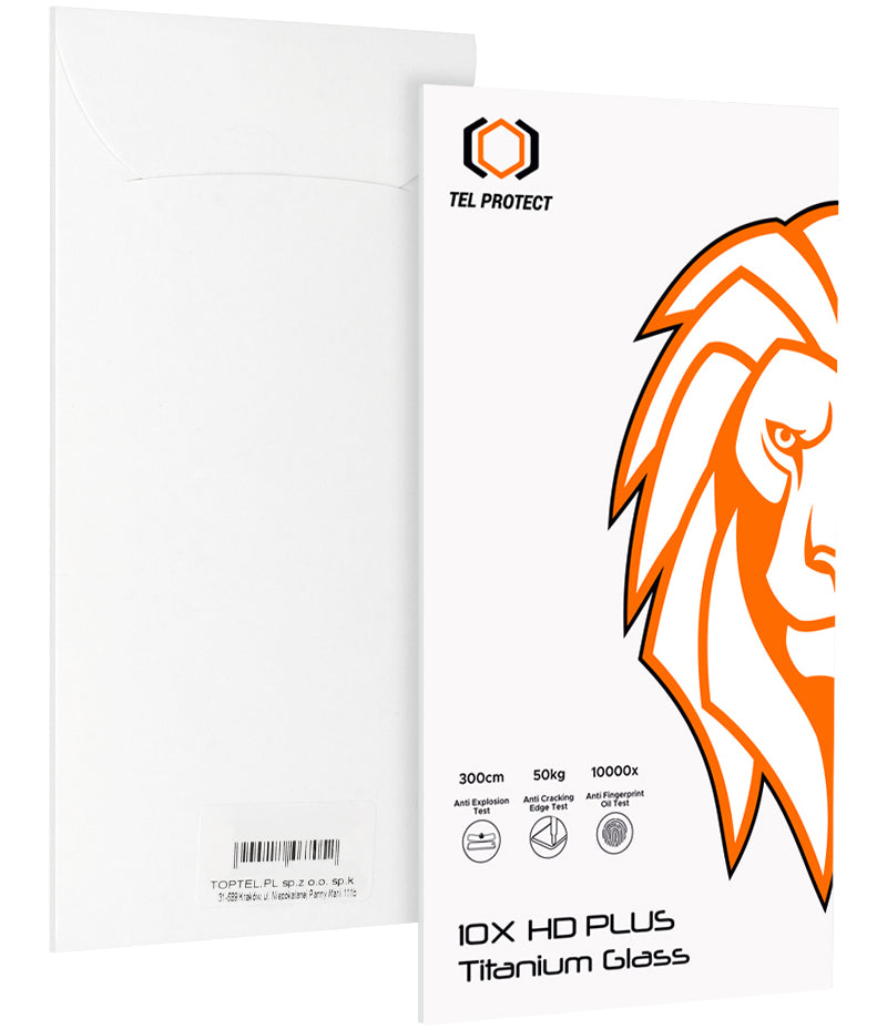Προστατευτικό οθόνης Tel Protect 10X HD Plus Titanium για Apple iPhone 18 Pro Max / 17 Pro Max, Σκληρυμένο Γυαλί, Full Glue, Μαύρο