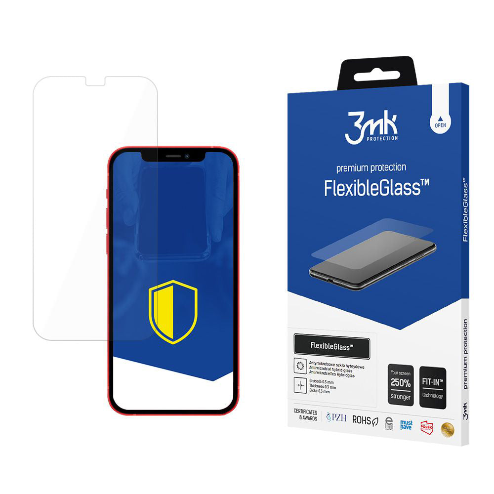 Προστατευτική μεμβράνη οθόνης 3MK FlexibleGlass για Apple iPhone 12 Pro Max, Ευέλικτο Γυαλί, Πλήρης Κόλλα