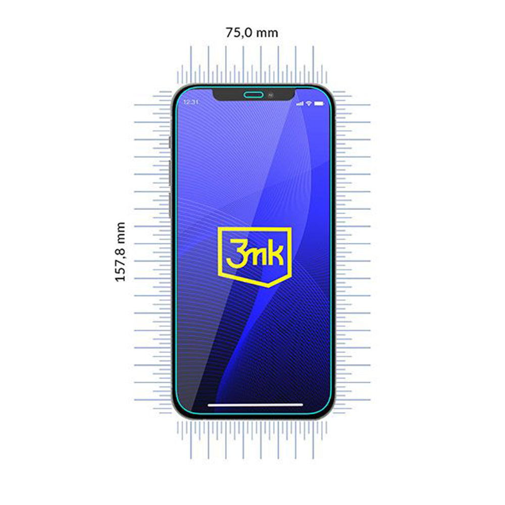 Προστατευτική μεμβράνη οθόνης 3MK FlexibleGlass για Apple iPhone 12 Pro Max, Ευέλικτο Γυαλί, Πλήρης Κόλλα
