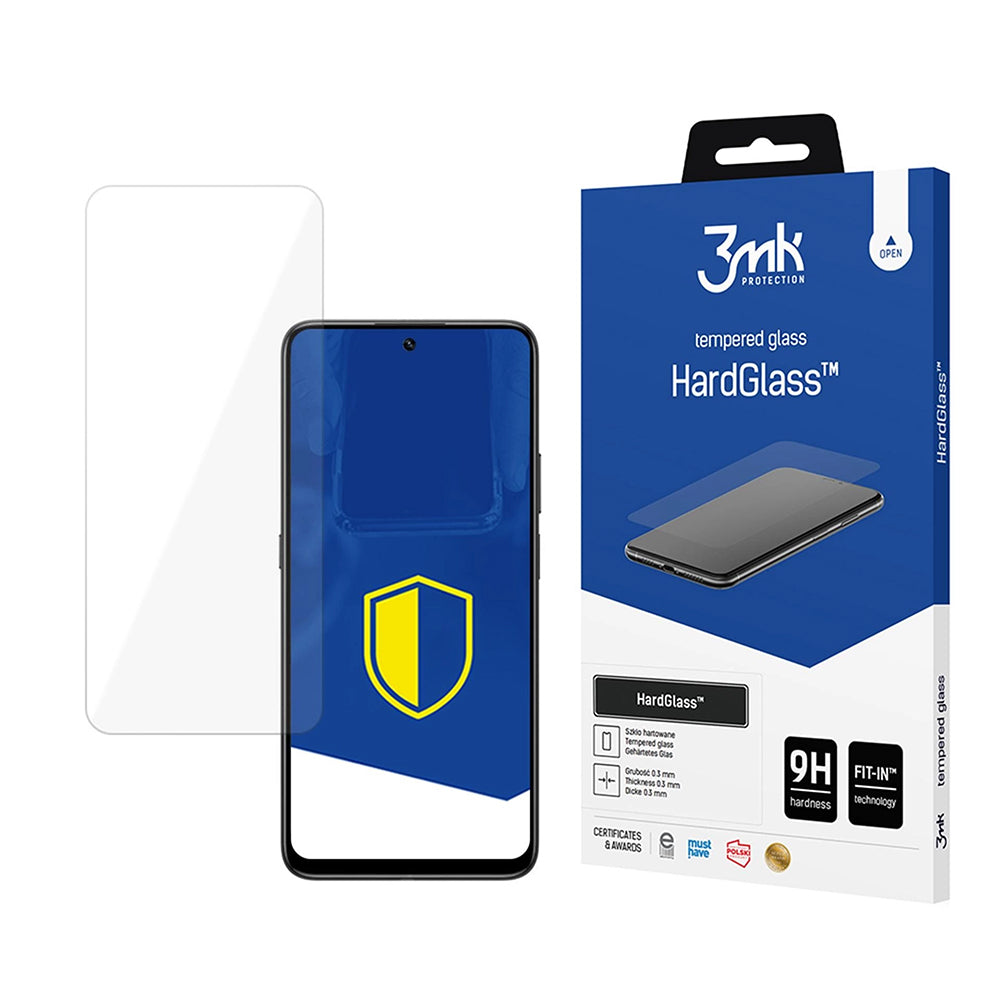 Προστατευτική μεμβράνη οθόνης 3MK HardGlass για Honor 400 Smart 4G / 400 Smart 5G, Ασφαλισμένο γυαλί, Πλήρης κόλλα