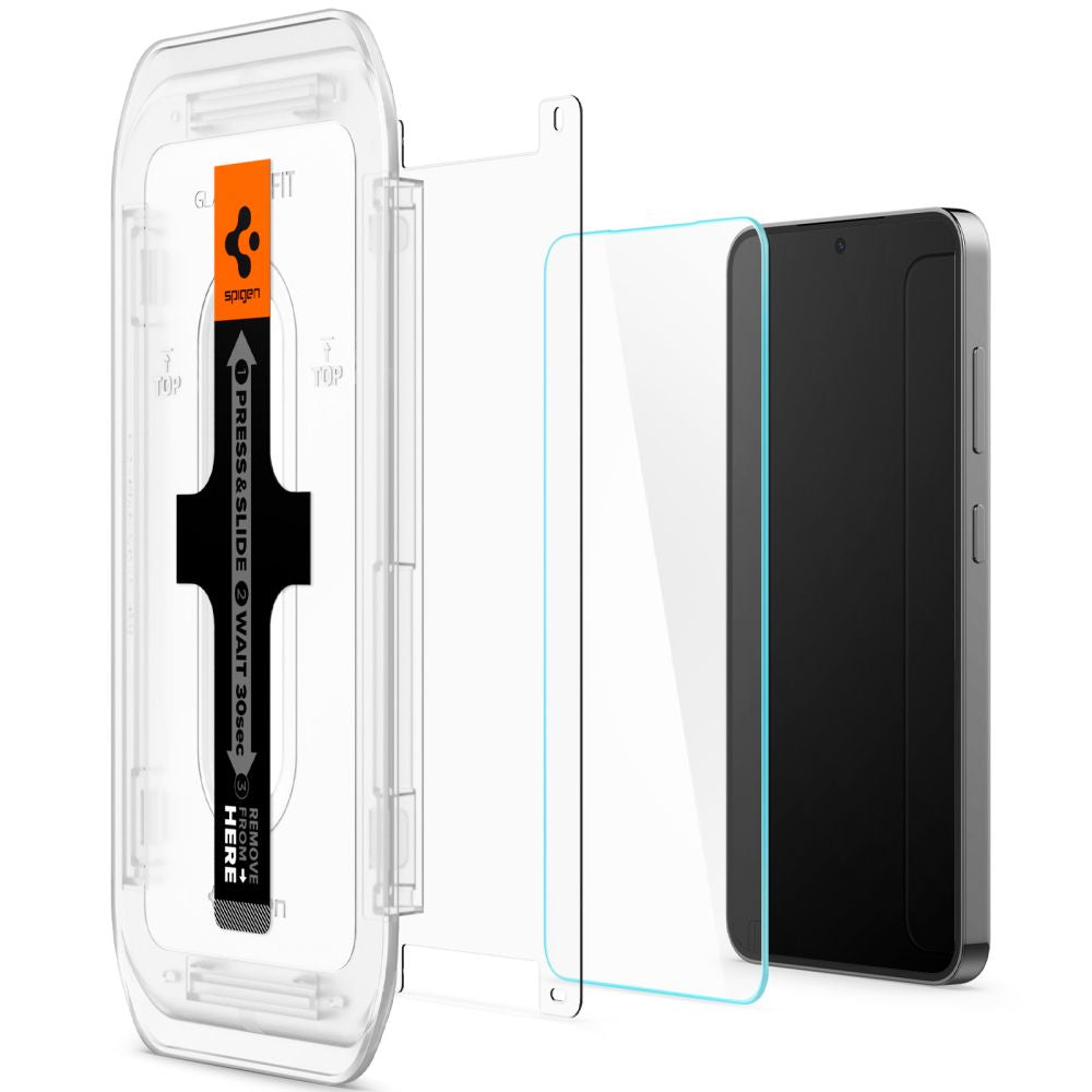 Προστατευτική Μεμβράνη Οθόνης Spigen GlastR EZ FIT για Samsung Galaxy S25+ S936 / S24+ S926, Ενισχυμένο Γυαλί, Πλήρης Κόλληση, Σετ 2 τεμαχίων AGL07432