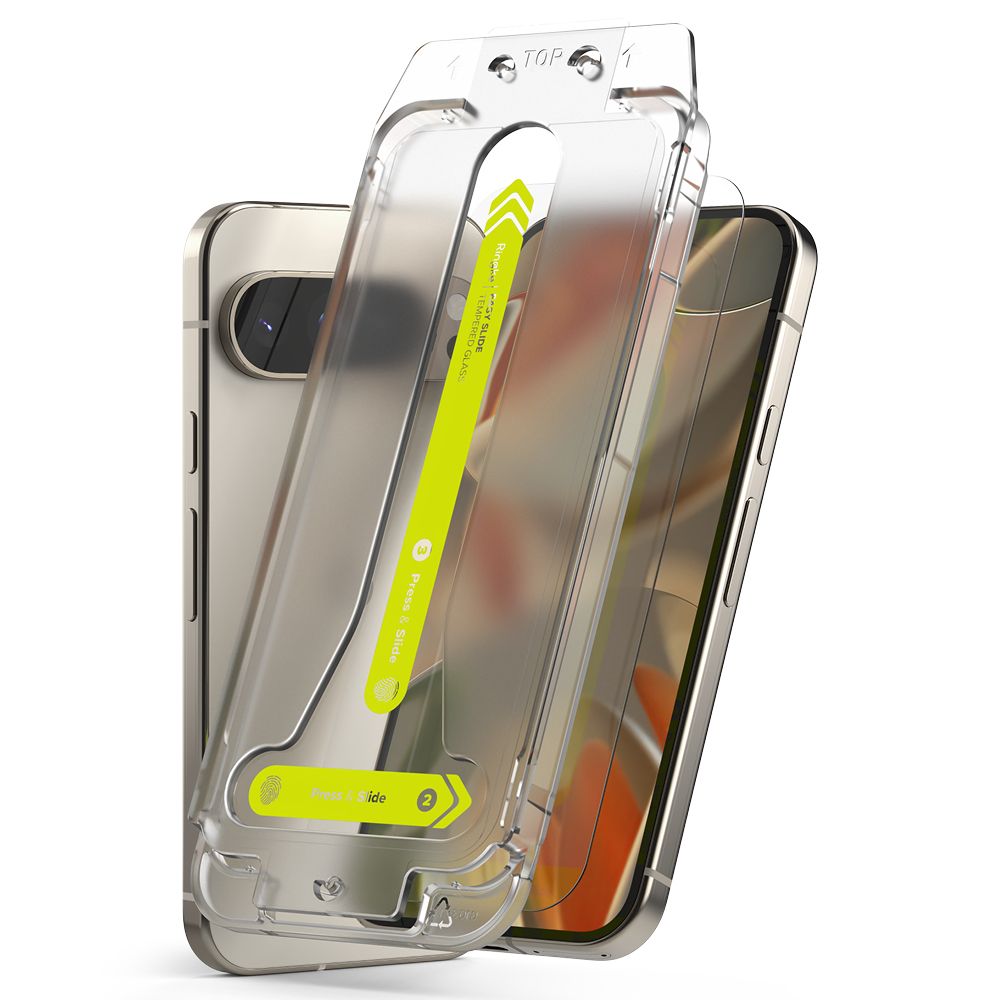 Προστατευτική Μεμβράνη Οθόνης Ringke Easy Slide για Google Pixel 9 Pro XL, Ενισχυμένο Γυαλί, Πλήρης Κόλληση, Σετ 2 τεμαχίων
