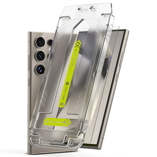 Προστατευτικό οθόνης Ringke Easy Slide για Samsung Galaxy S24 Ultra S928, με προστασία γυαλιού, πλήρης κόλλα, σετ 2 τεμαχίων
