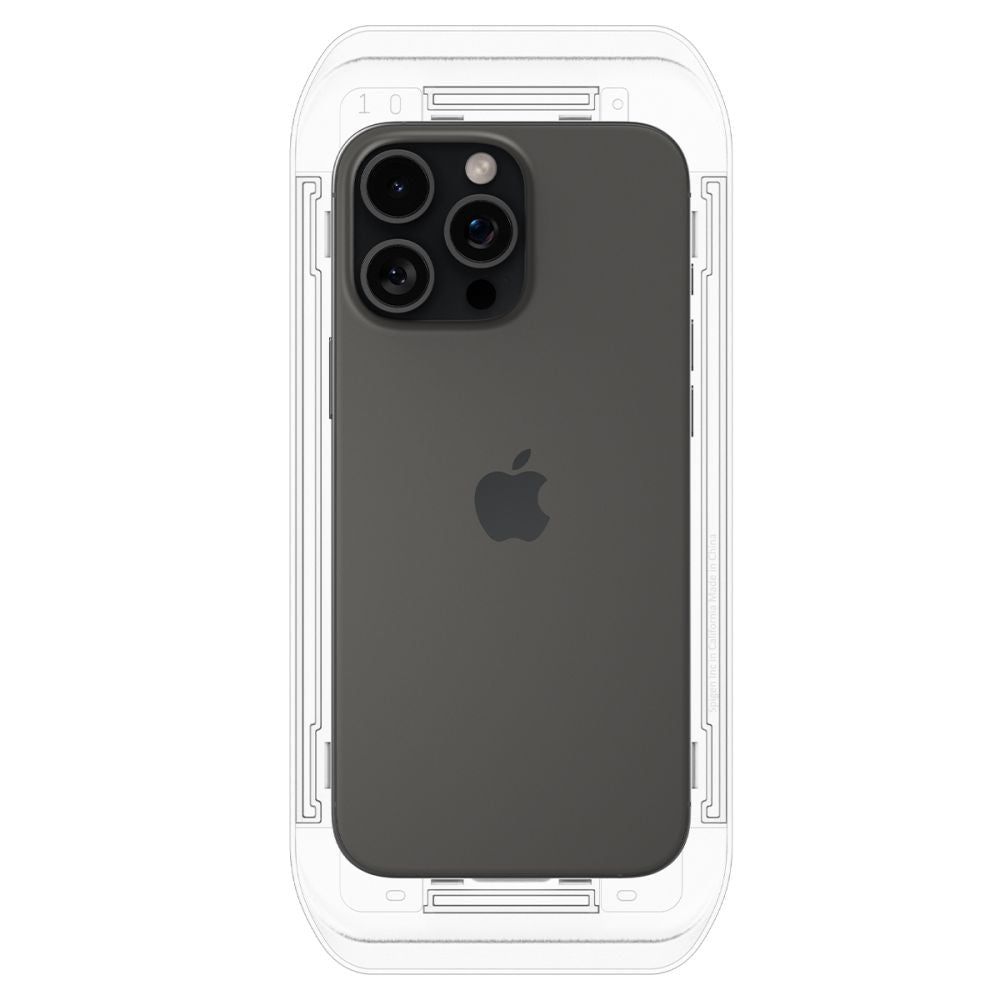 Προστατευτική Μεμβράνη Οθόνης Spigen GlastR EZ FIT για Apple iPhone 17 Pro / 17 / 16 Pro, Ενισχυμένο Γυαλί, Πλήρης Κόλληση, Σετ 2 τεμαχίων