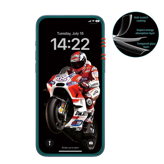 Προστατευτική Μεμβράνη Οθόνης Anank 5X Ενισχυμένη Αντιθραυστική για Apple iPhone 17, Ενισχυμένο Γυαλί, Πλήρης Κόλληση, 3D, Μαύρη