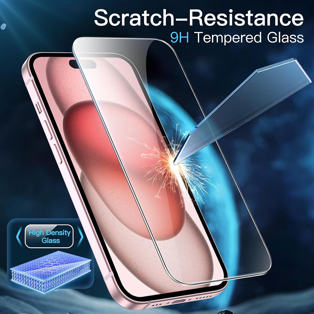 Προστατευτική μεμβράνη οθόνης Anank για Apple iPhone 15 Pro Max, ασφαλισμένο γυαλί, πλήρης κόλλα, 3D, σετ 10 τεμαχίων