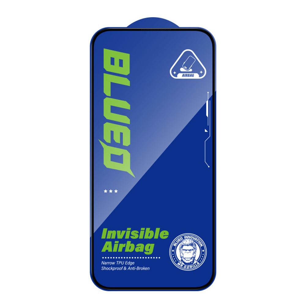 Προστατευτική μεμβράνη οθόνης Blueo Anti-Broken για Apple iPhone 16 Plus / 15 Plus / 14 Pro Max, Ασφαλισμένο γυαλί, Πλήρης κόλλα, Μαύρο