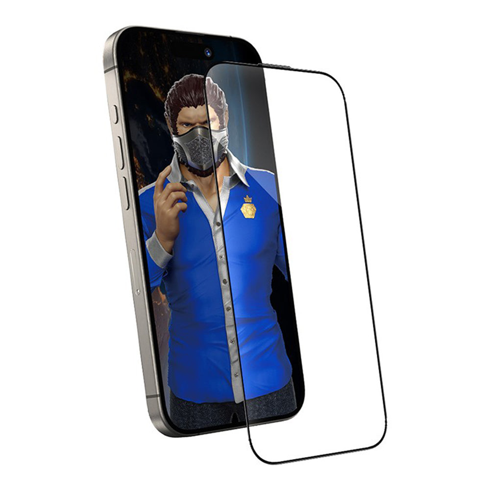 Προστατευτική μεμβράνη οθόνης Blueo Anti-Dust HD για Apple iPhone 12 / 12 Pro, Ενισχυμένο γυαλί, Πλήρης κόλλα, Μαύρο