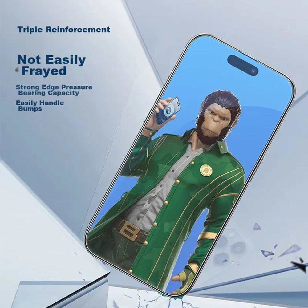 Προστατευτική μεμβράνη οθόνης Blueo Anti-Glare για Apple iPhone 12 Pro Max, Ασφαλισμένο γυαλί, Πλήρης κόλλα, Μαύρο