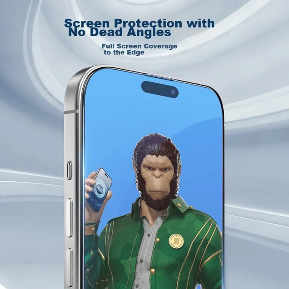 Προστατευτική μεμβράνη οθόνης Blueo Anti-Glare για Apple iPhone 16 Plus / 15 Plus, Ασφαλισμένο γυαλί, Πλήρης κόλλα, Μαύρο