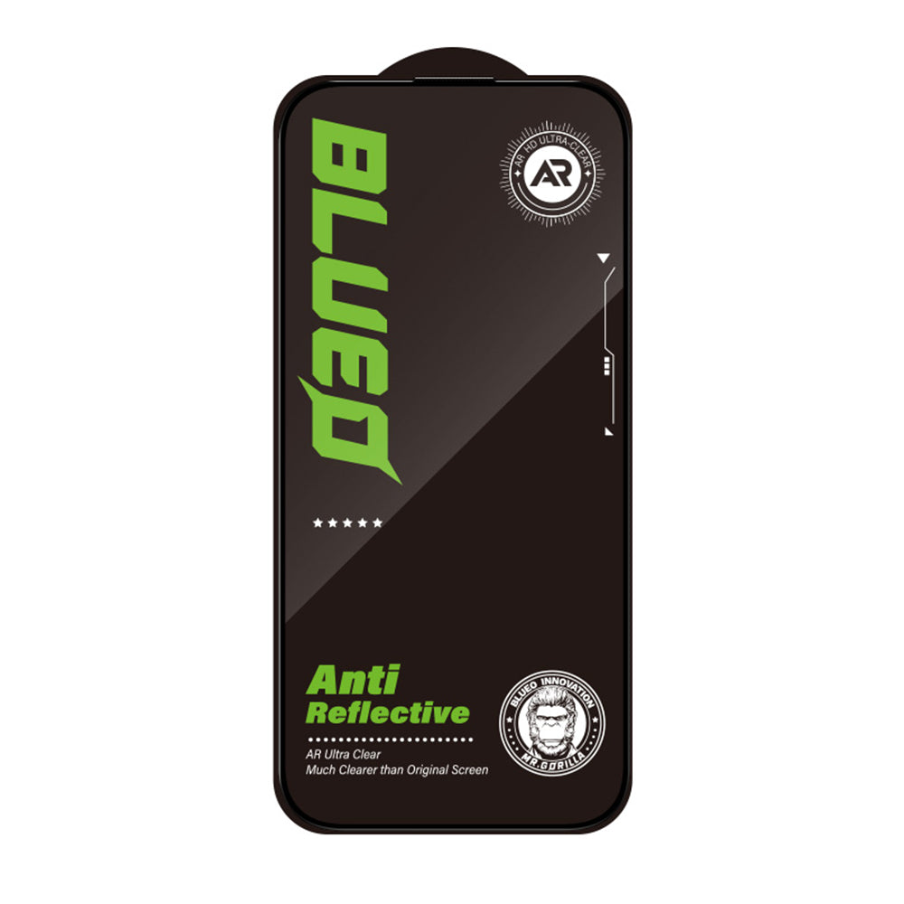 Προστατευτική μεμβράνη οθόνης Blueo Anti-Reflective HD για Apple iPhone 15 Pro, Ασφαλισμένο γυαλί, Πλήρης κόλλα, Μαύρο