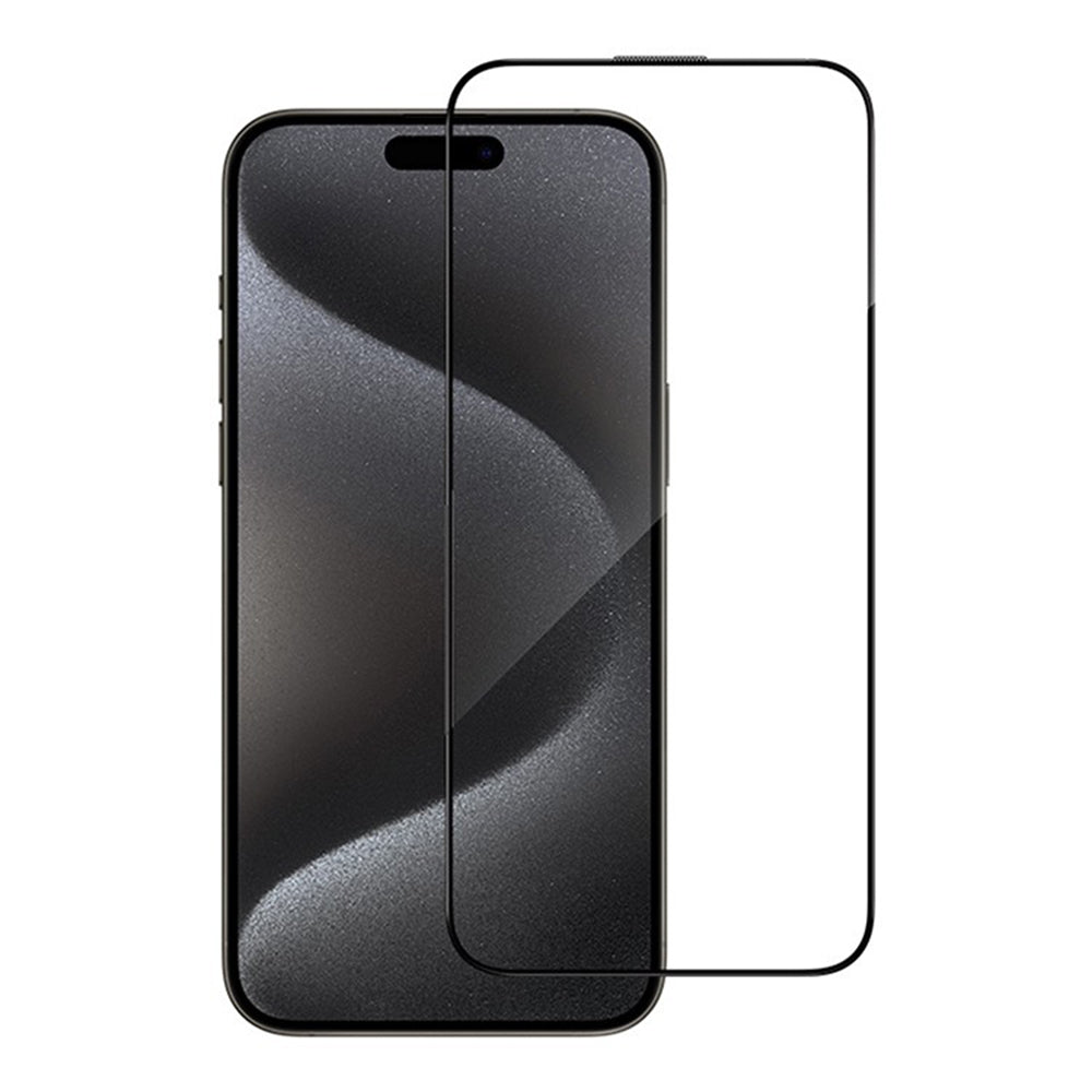 Προστατευτική μεμβράνη οθόνης Blueo Anti-Reflective HD για Apple iPhone 15 Pro, Ασφαλισμένο γυαλί, Πλήρης κόλλα, Μαύρο