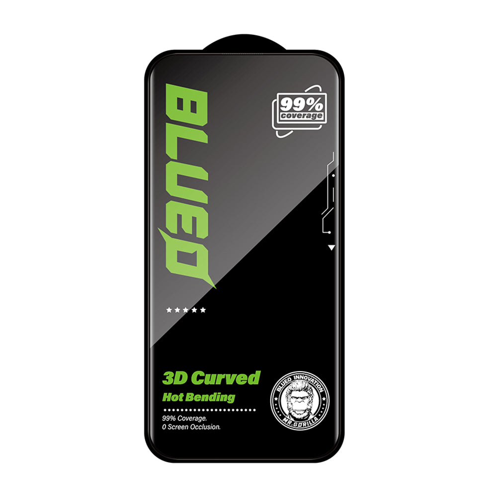 Προστατευτική μεμβράνη οθόνης Blueo HD για Apple iPhone 16 Pro Max, ασφαλισμένο γυαλί, πλήρης κόλλα, 3D, μαύρο