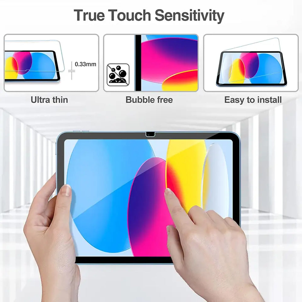 Προστατευτική μεμβράνη οθόνης Clear Lito Classic για Apple iPad (2025) / (2022), Ασφαλισμένο γυαλί, Full Glue, 2.5D