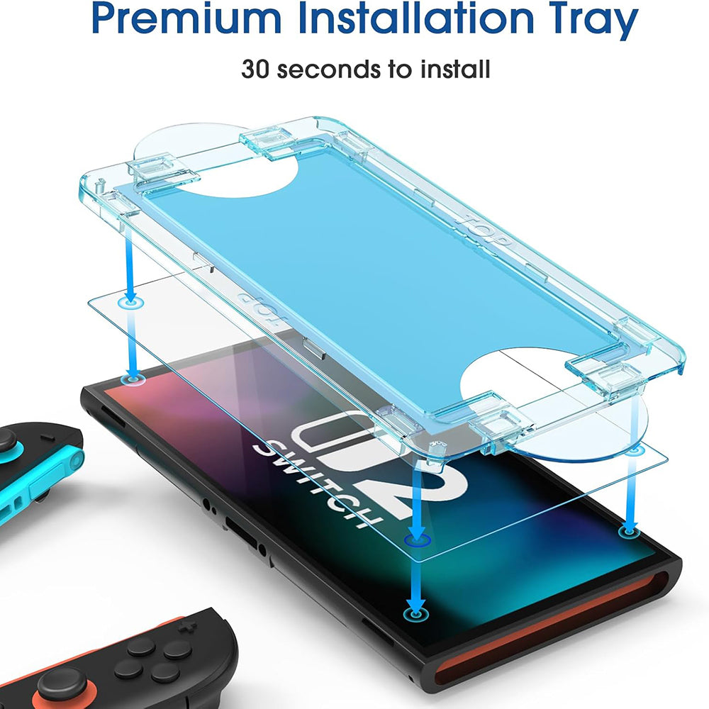 Προστατευτική Μεμβράνη Οθόνης Techsuit SwitchAura Applicator για Nintendo Switch 2, Ενισχυμένο Γυαλί, Σετ 2 τεμαχίων