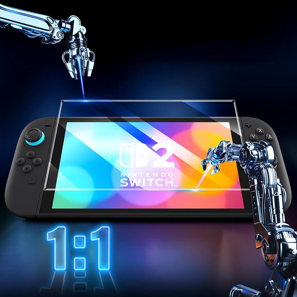 Προστατευτική Μεμβράνη Οθόνης Techsuit SwitchAura Applicator για Nintendo Switch 2, Ενισχυμένο Γυαλί, Σετ 2 τεμαχίων