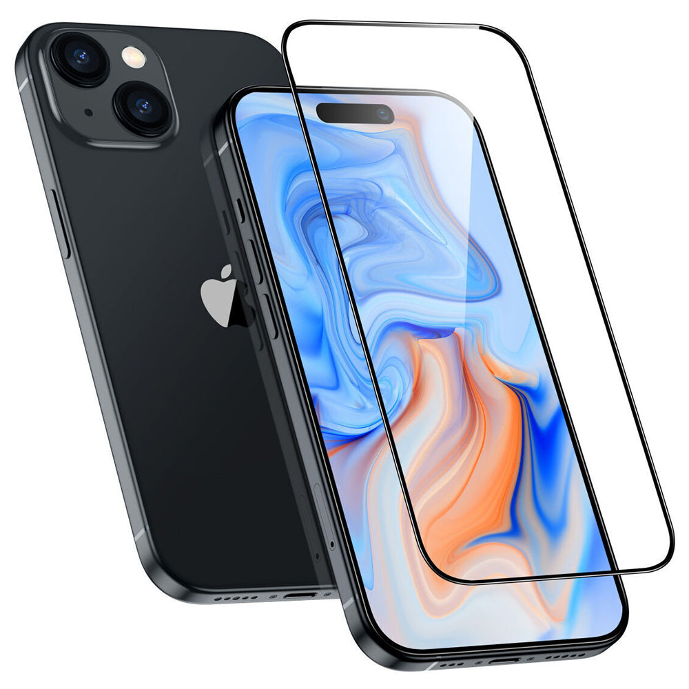 Προστατευτική Μεμβράνη Οθόνης ESR Armorite για Apple iPhone 15 Plus, Ενισχυμένο Γυαλί, Πλήρης Κόλληση, Μαύρη