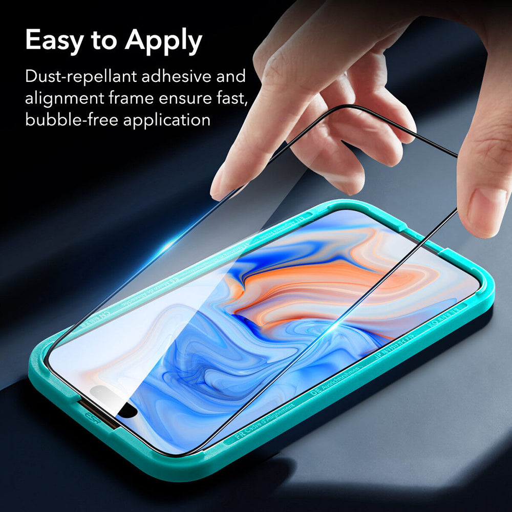 Προστατευτική Μεμβράνη Οθόνης ESR Armorite για Apple iPhone 15 Plus, Ενισχυμένο Γυαλί, Πλήρης Κόλληση, Μαύρη
