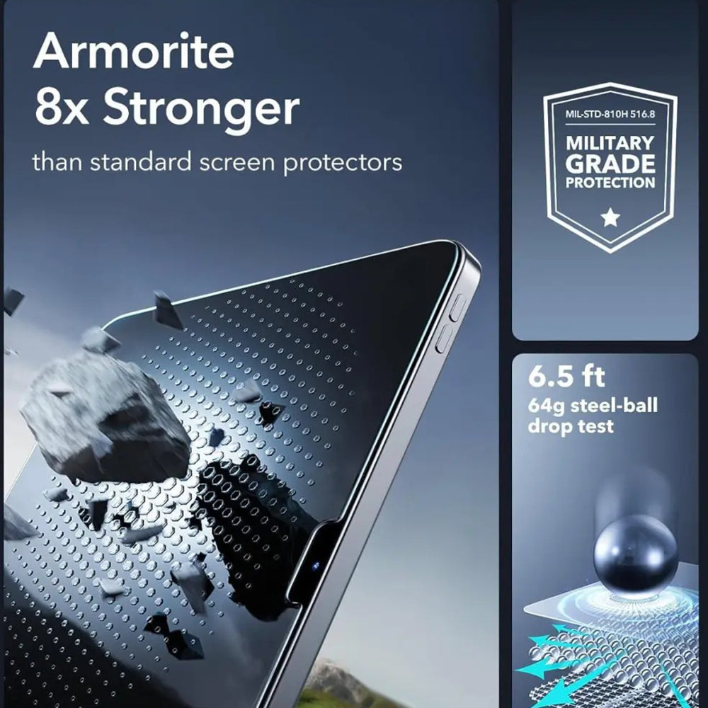 ESR Armorite UltraFit Screen Protector for Apple iPad (2025) / (2022), Tempered Glass, Full Glue, Set of 2 Pieces