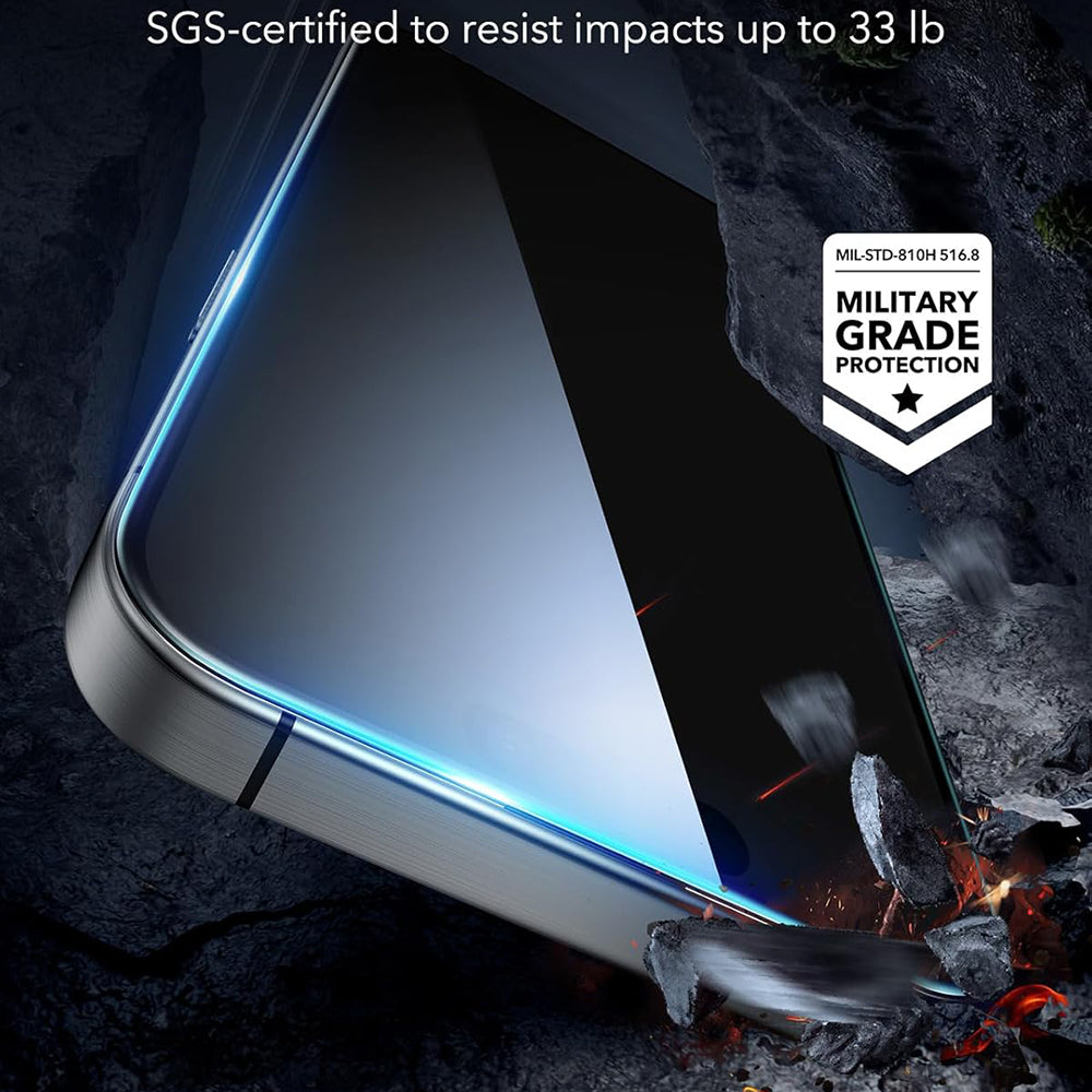 ESR Screen Protector for Apple iPhone 17 Pro Max, Tempered Glass, Full Glue, Set of 3 Pieces