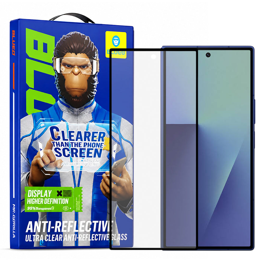 Προστατευτική μεμβράνη οθόνης εξωτερική Blueo Anti-Reflective HD για Samsung Galaxy Z Fold8 Ultra F971, ασφαλισμένο γυαλί, πλήρης κόλλα, μαύρο