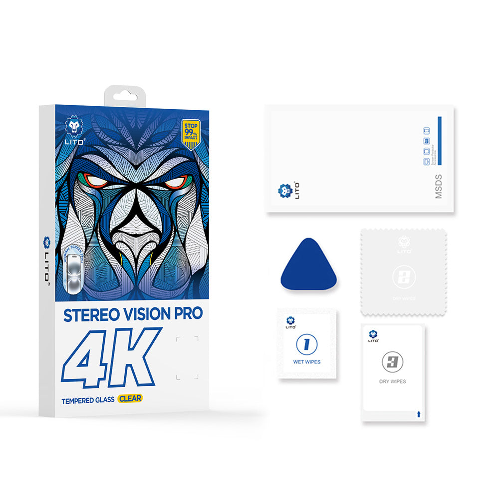 Προστατευτική Μεμβράνη Οθόνης Lito D+ Max 4K για Apple iPhone 17 Pro, Ενισχυμένο Γυαλί, Full Glue, Μαύρη