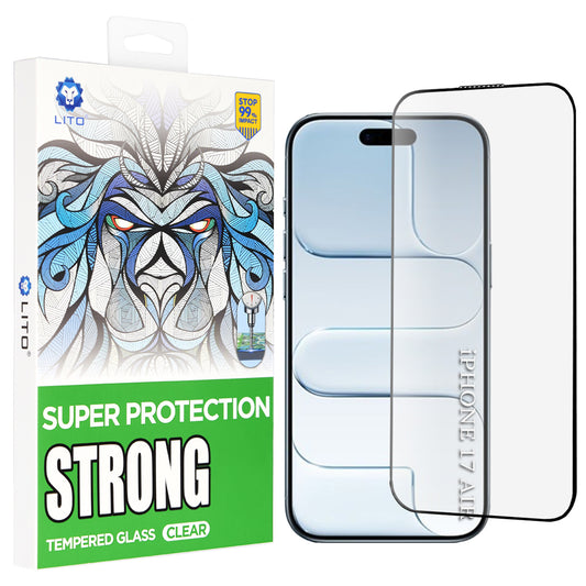 Προστατευτική Μεμβράνη Οθόνης Lito D+ Max Strong για Apple iPhone 17 Air, Ενισχυμένο Γυαλί, Πλήρης Κόλληση, Μαύρη