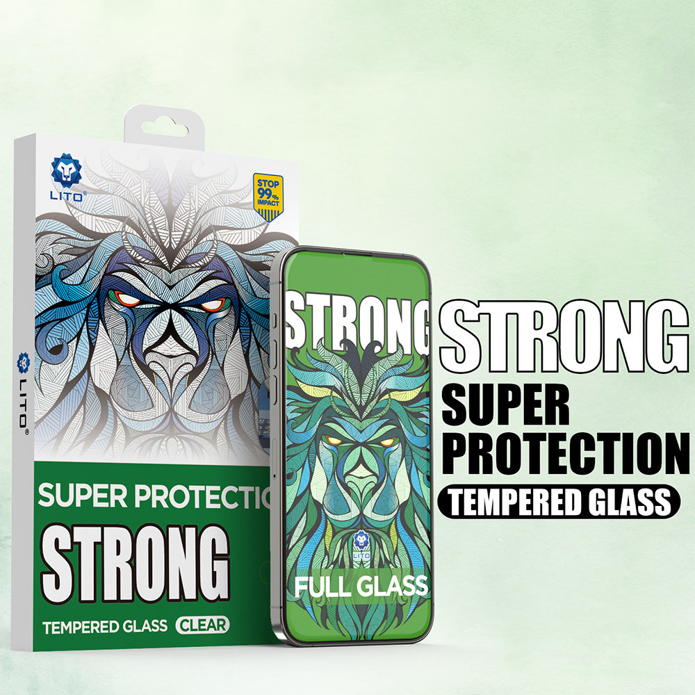 Προστατευτική Μεμβράνη Οθόνης Lito D+ Max Strong για Apple iPhone 17 Pro Max, Ενισχυμένο Γυαλί, Full Glue, Μαύρη