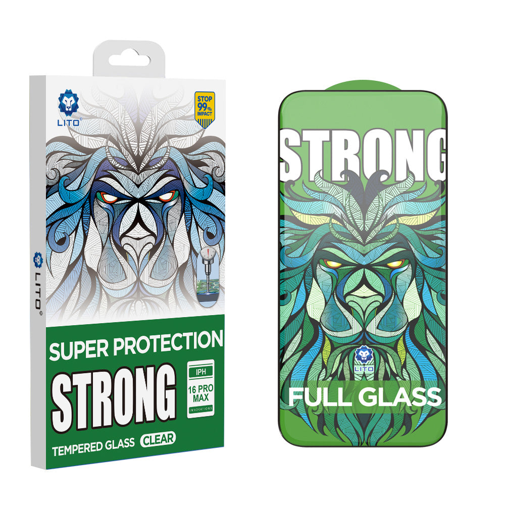 Προστατευτική Μεμβράνη Οθόνης Lito D+ Max Strong για Apple iPhone 17 Pro Max, Ενισχυμένο Γυαλί, Full Glue, Μαύρη