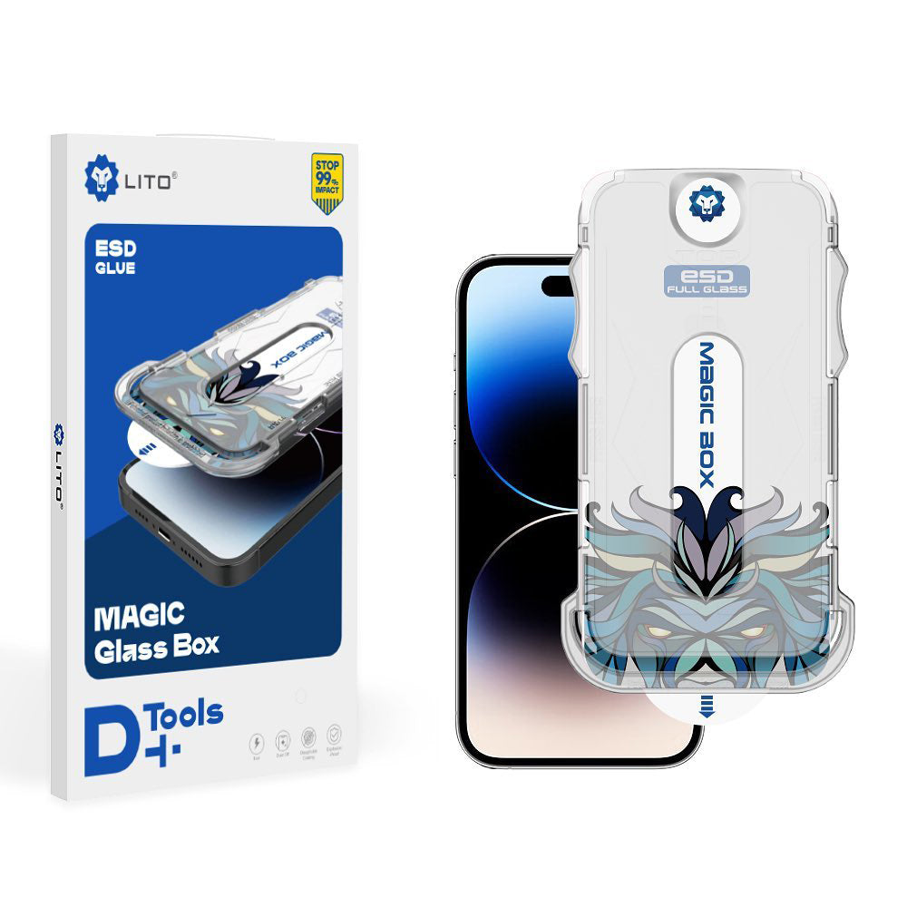 Προστατευτική μεμβράνη οθόνης Lito Magic Glass Box D+ Tools για Apple iPhone 11 Pro Max, Ασφαλισμένο γυαλί, Πλήρης κόλλα