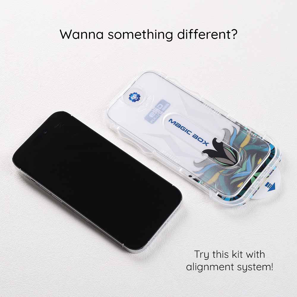 Προστατευτική μεμβράνη οθόνης Lito Magic Glass Box D+ Tools για Apple iPhone 16, Ασφαλισμένο γυαλί, Πλήρης κόλλα