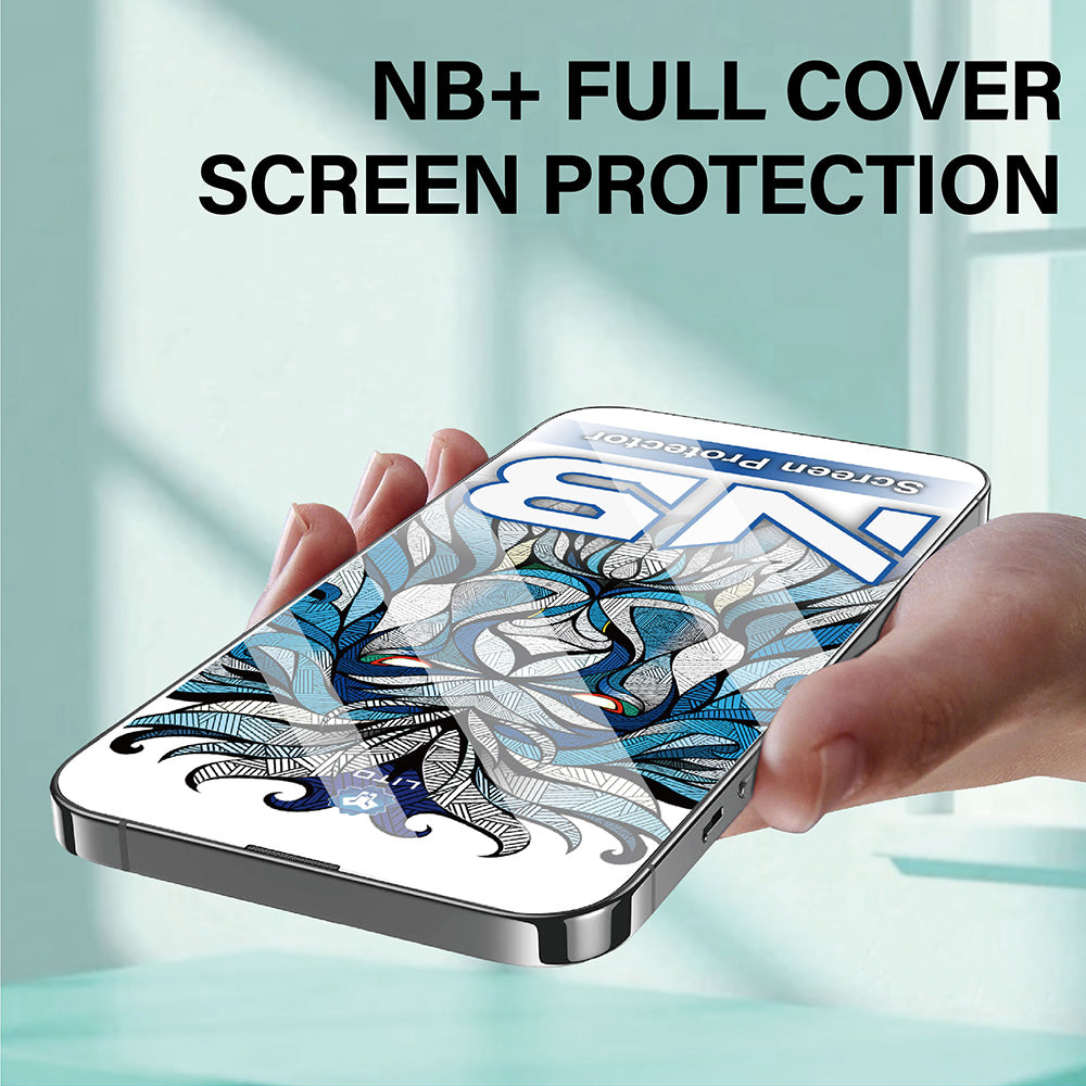 Προστατευτική Μεμβράνη Οθόνης Lito NB για Apple iPhone 17 / 16 Pro, Ενισχυμένο Γυαλί, Full Glue, Μαύρη