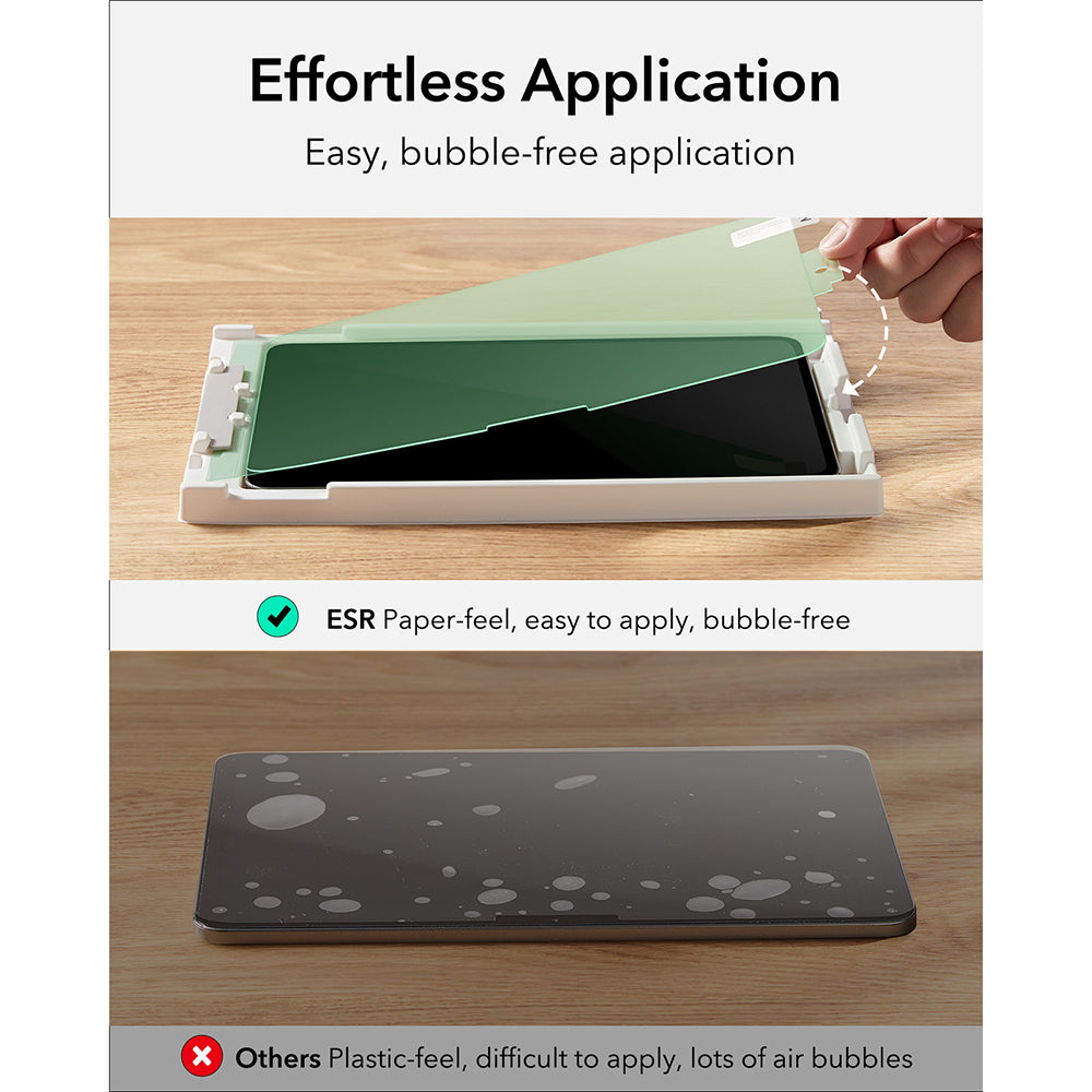 Προστατευτική Μεμβράνη Οθόνης Matte ESR Paper Feel για Apple iPad Air 11 (2025) / Air 11 (2024), Πλαστική, Σετ 2 τεμαχίων