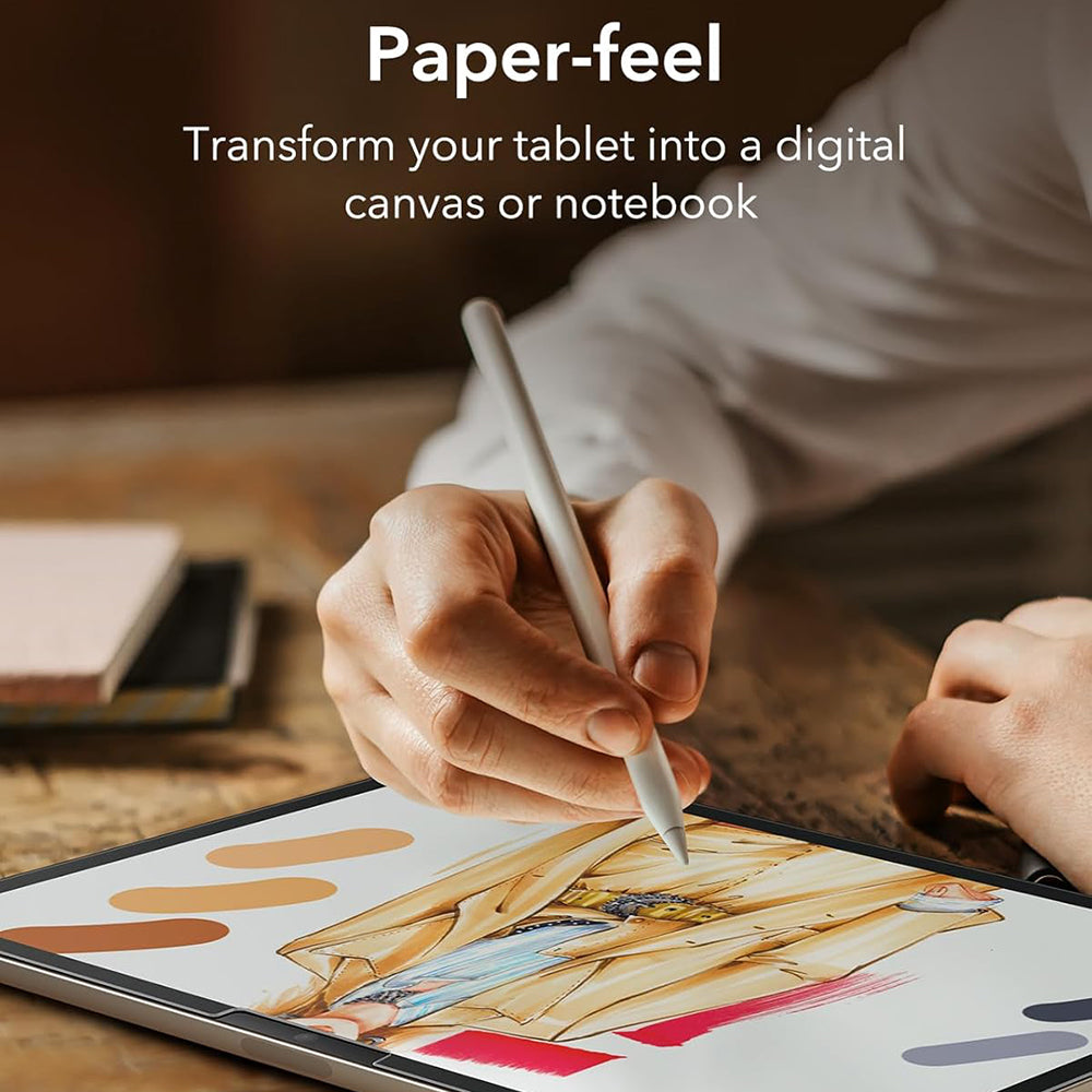 Προστατευτική Μεμβράνη Οθόνης Matte ESR Paper Feel για Apple iPad Air 13 (2025) / Air 13 (2024), Πλαστική, Πλήρης Κόλληση, Σετ 2 τεμαχίων