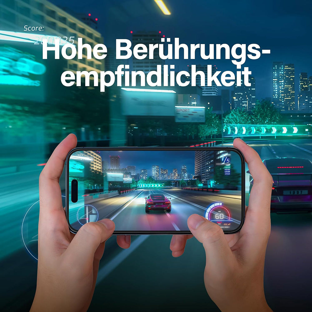 Προστατευτική Μεμβράνη Οθόνης Matte PanzerGlass Ultra-Wide Fit Gaming για Apple iPhone 16 Pro Max, Ενισχυμένο Γυαλί, Full Glue, Μαύρη