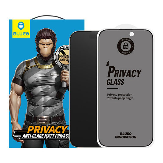 Προστατευτική Μεμβράνη Οθόνης Matte Privacy Blueo Anti-Peep για Apple iPhone 17 Air, Ενισχυμένο Γυαλί, Full Glue