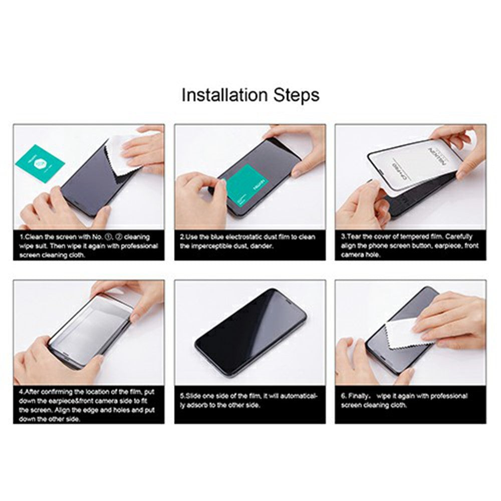 Nillkin CP+ Pro Screen Protector for Samsung Galaxy A37 5G, Tempered Glass, Full Glue, Black