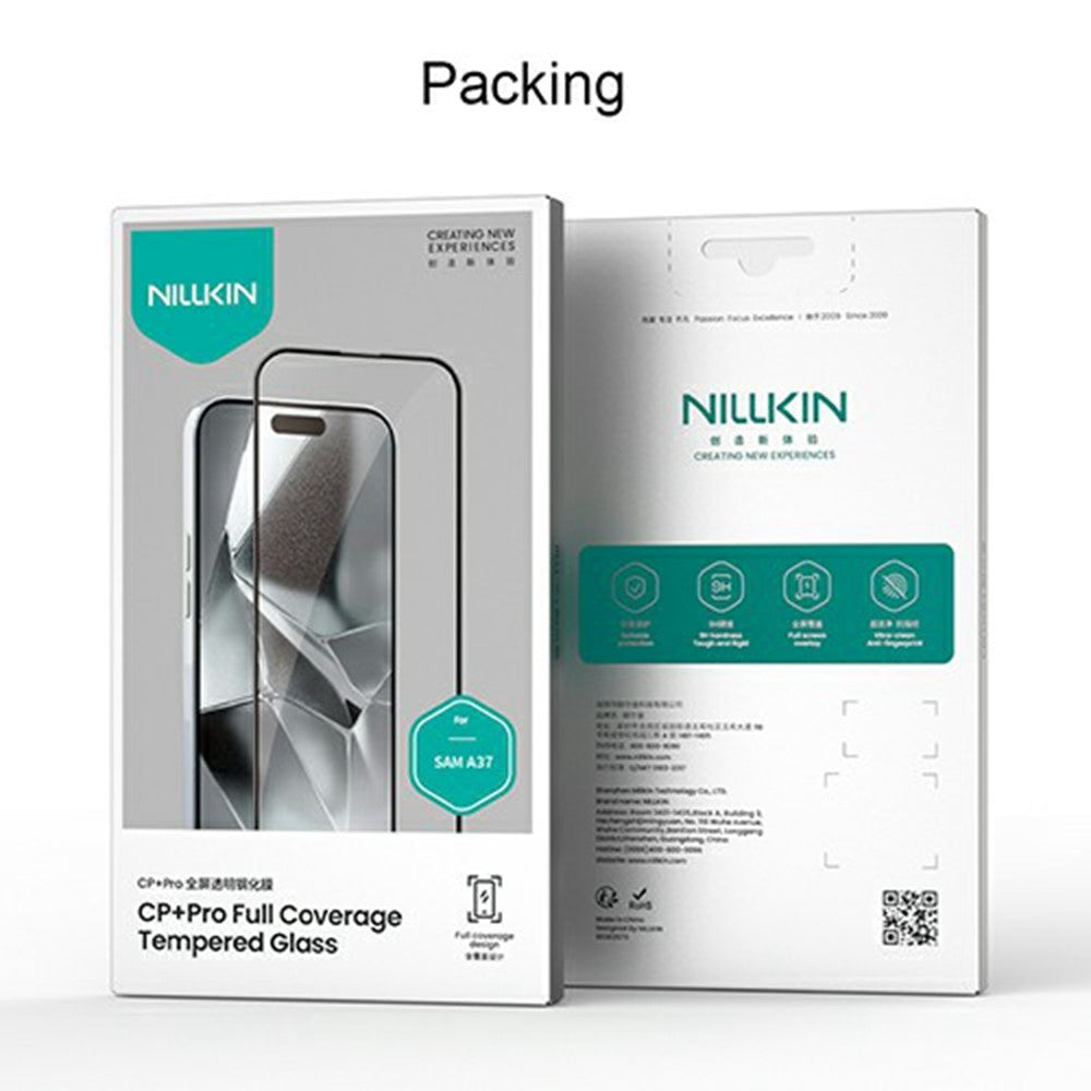 Nillkin CP+ Pro Screen Protector for Samsung Galaxy A37 5G, Tempered Glass, Full Glue, Black