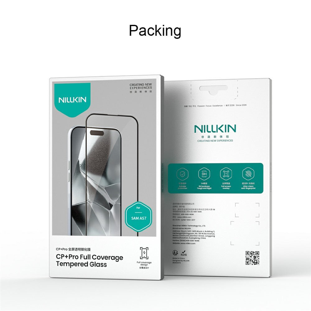 Προστατευτική μεμβράνη οθόνης Nillkin CP+ Pro για Samsung Galaxy A57 5G, Ασφαλισμένο γυαλί, Πλήρης κόλλα, Μαύρο