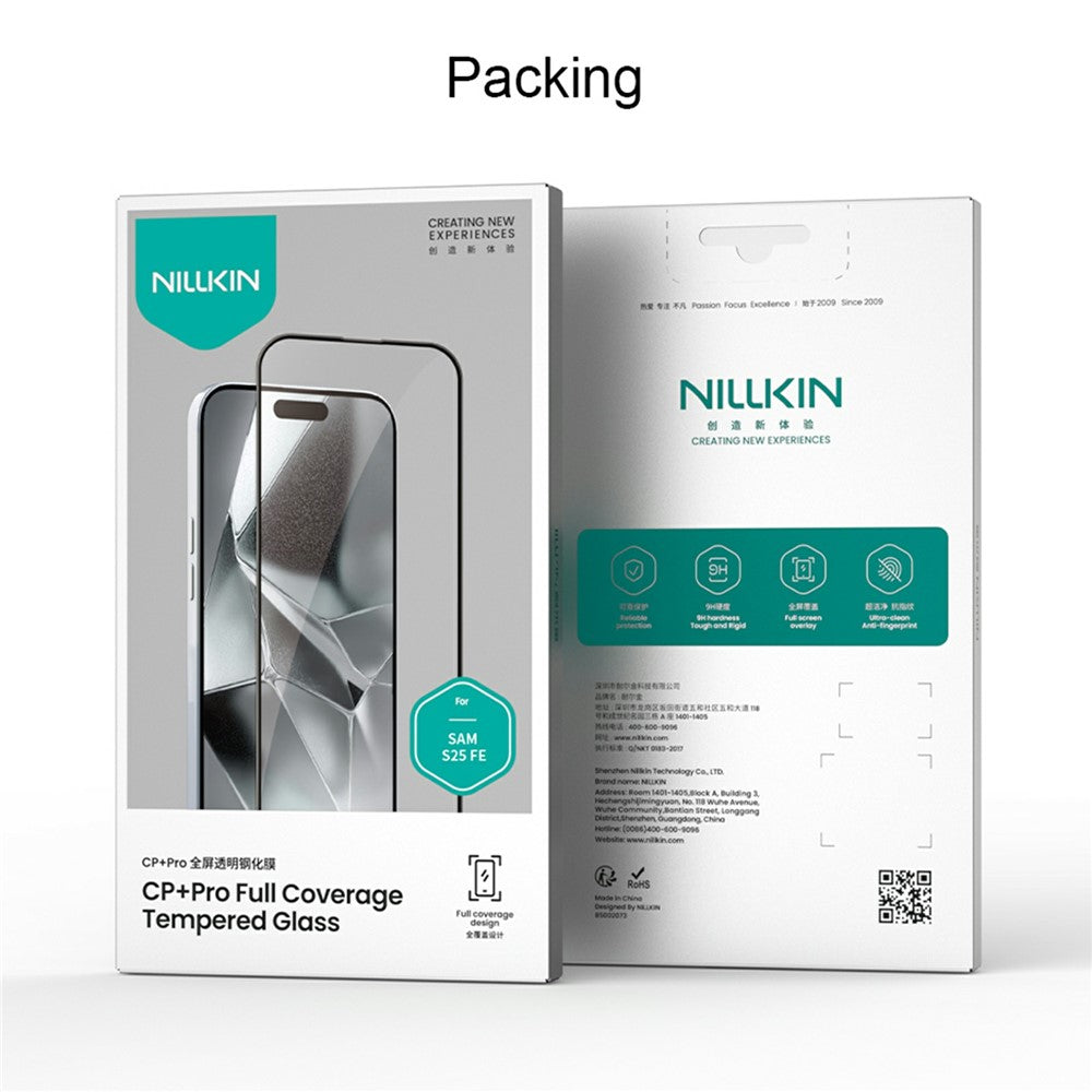 Προστατευτική μεμβράνη οθόνης Nillkin CP+ Pro για Samsung Galaxy S26 FE S741 / S25 FE, Ασφαλισμένο γυαλί, Πλήρης κόλλα, Μαύρο