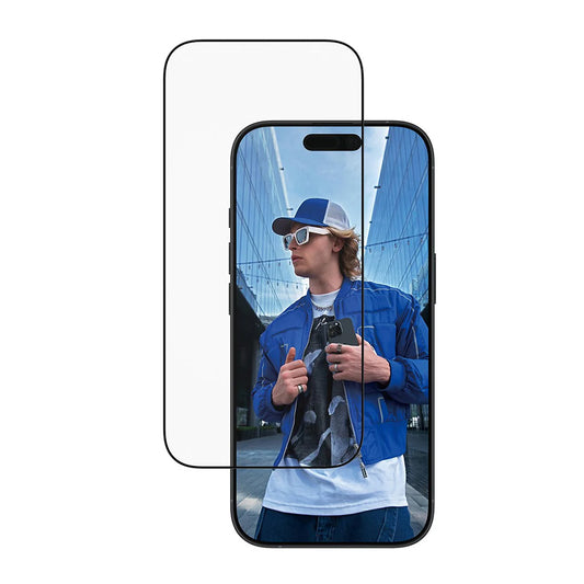 Προστατευτική Μεμβράνη Οθόνης PanzerGlass Ultra-Wide Fit EasyAligner για Apple iPhone 17 / 16 Pro, Ενισχυμένο Γυαλί, Πλήρης Κόλληση, Μαύρη