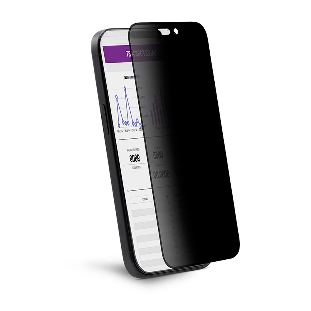 Προστατευτική μεμβράνη οθόνης Privacy Anank 1X Reinforced 360 για Apple iPhone 14 Pro, Ασφαλισμένο γυαλί, Πλήρης κόλλα, 2.5D