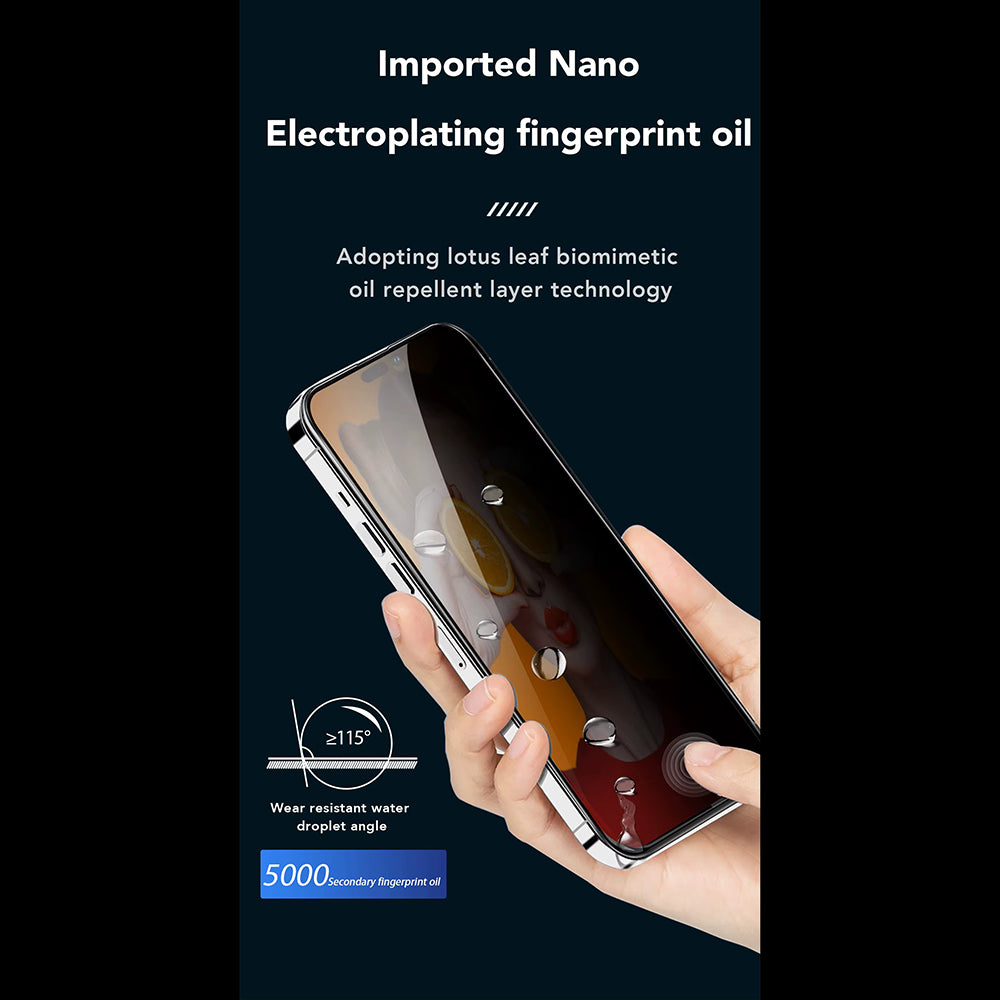 Προστατευτική μεμβράνη οθόνης Privacy Anank 3X Ενισχυμένη για Apple iPhone 17e / 16e / 14 / 13 Pro, Ασφαλισμένο Γυαλί, Πλήρης Κόλλα, 2.5D