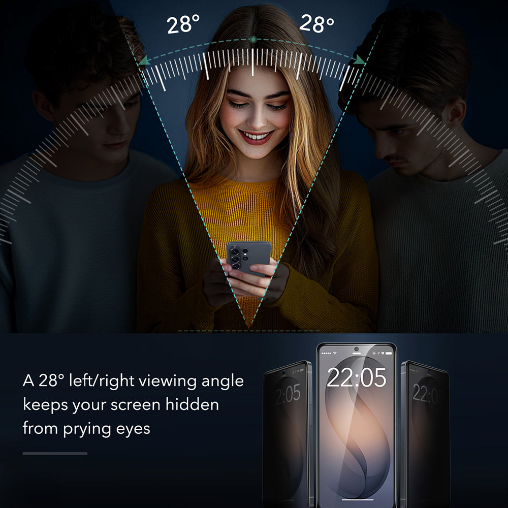 Προστατευτική Μεμβράνη Οθόνης Privacy ESR Armorite για Samsung Galaxy S26 Ultra S948, Ενισχυμένο Γυαλί, Full Glue