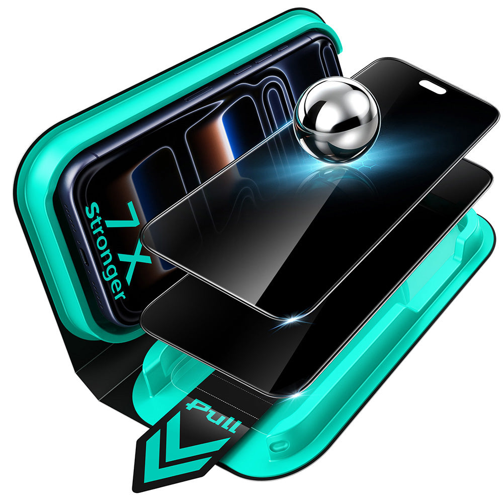 Προστατευτική μεμβράνη οθόνης Privacy ESR Armorite UltraFit για Apple iPhone 18 Pro Max, Ασφαλισμένο γυαλί, Πλήρης κόλλα, Σετ 2 τεμαχίων