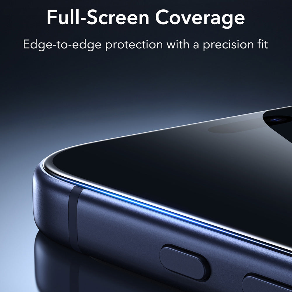 Προστατευτική μεμβράνη οθόνης Privacy ESR Armorite UltraFit για Apple iPhone 18 Pro Max, Ασφαλισμένο γυαλί, Πλήρης κόλλα, Σετ 2 τεμαχίων