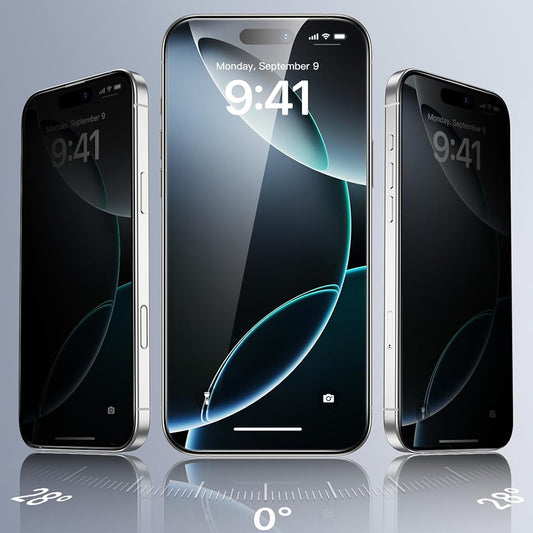 Προστατευτική Μεμβράνη Οθόνης Privacy ESR για Apple iPhone 17 Air, Ενισχυμένο Γυαλί, Full Glue, Σετ 3 τεμαχίων