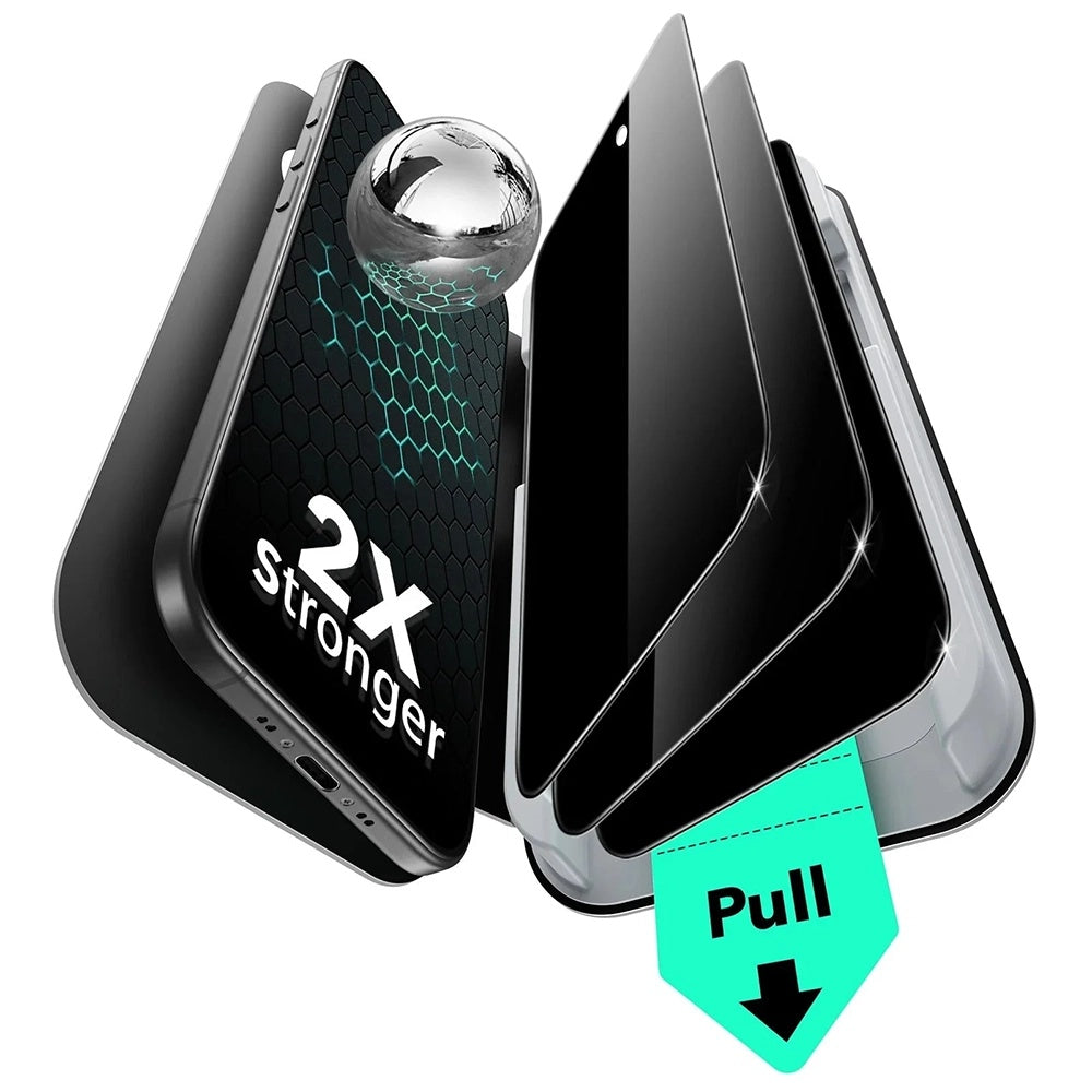 Προστατευτική Μεμβράνη Οθόνης Privacy ESR UltraFit για Apple iPhone 17 Air, Ενισχυμένο Γυαλί, Full Glue, Σετ 3 τεμαχίων