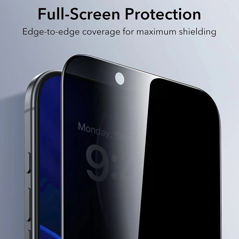 Προστατευτική Μεμβράνη Οθόνης Privacy ESR UltraFit για Apple iPhone 17 Air, Ενισχυμένο Γυαλί, Full Glue, Σετ 3 τεμαχίων