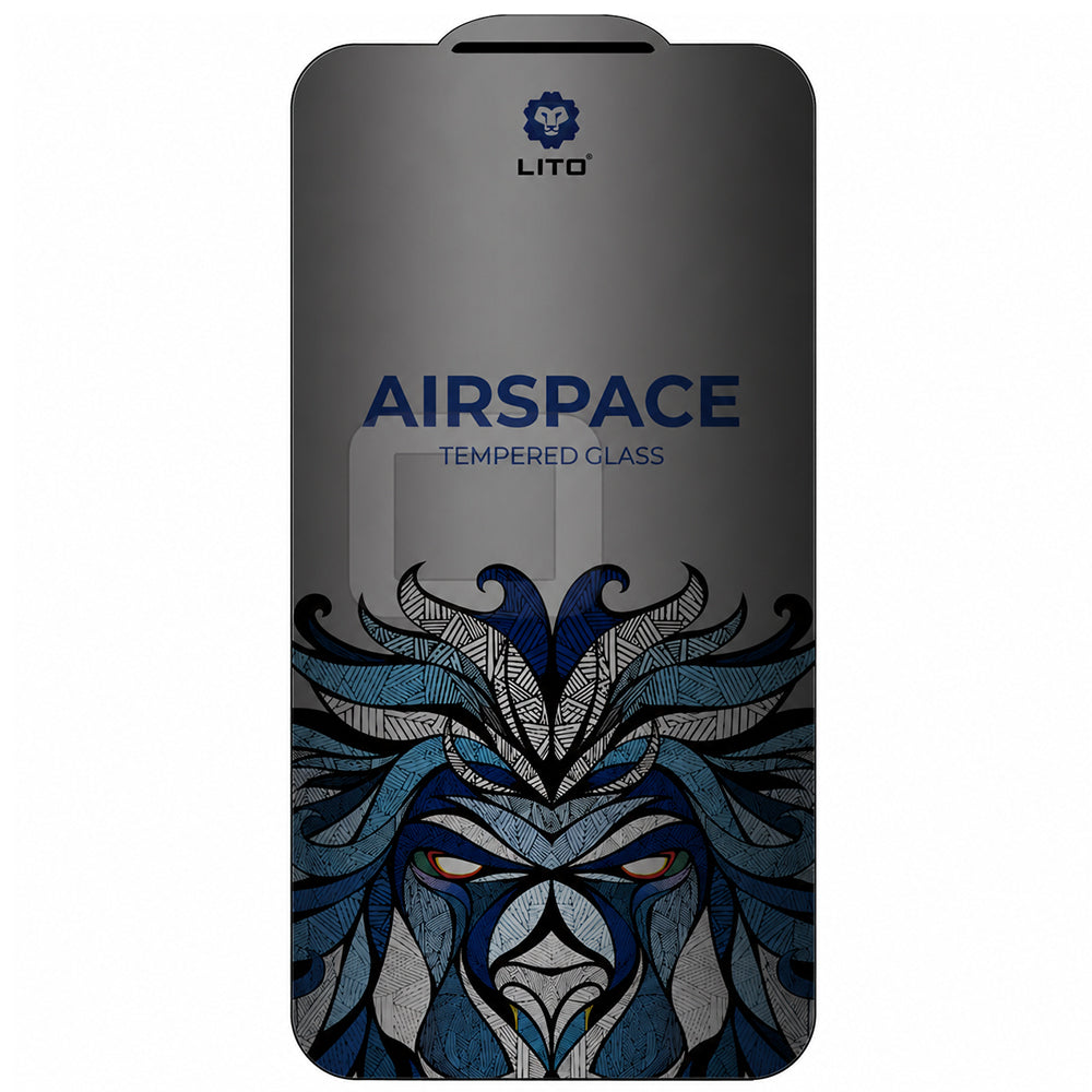 Lito Airspace Border Privacy Screen Protector for Apple iPhone 18 Pro, Tempered Glass, Full Glue